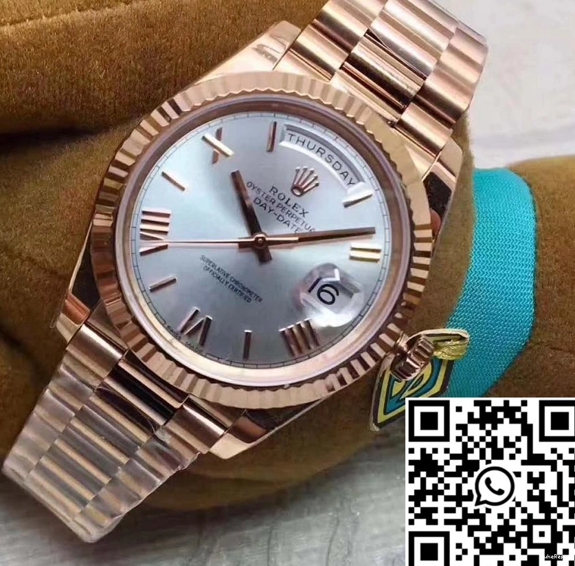 228235 Day-Date 40MM Gold 40 Rolex Dial Rose EW Factory Sundust 0920